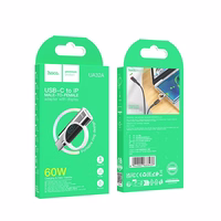 Adapteris USB-C į Lightning Hoco 3A 60W su skaitmenine indikacija UA32A sidabrinis