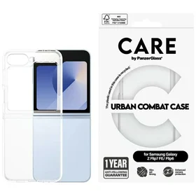 CARE by PanzerGlass Flagship Urban Combat Dėklas telefonui skirtas Samsung Galaxy Z Flip 7 FE / Flip 6 - Skaidrus