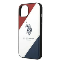 Dėklas telefonui (m) US Polo USHCP14MPSO3 iPhone 14 Plus 6.7" - balta balta trijų spalvų įspaudas