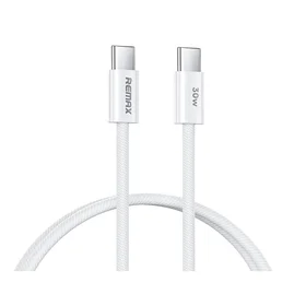 USB kabelis Remax RC-C010 USB-C to USB-C 30W 1.0m baltas