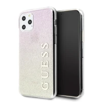 Guess GUHCN65PCUGLGPI iPhone 11 Pro Max rožinis auksas/auksinis rožinis kietas dėklas Gradient Glitter