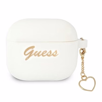 Guess GUA3LSCHSH AirPods 3 dėklas baltas silikoninis Charm Heart kolekcija