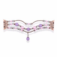 Apyrankė Apple Watch 42/44/45 dizainas 4 auksinė-violetinė