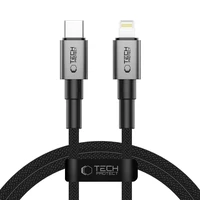 Tech-Protect UltraBoost DNA USB-C / Lightning PD27W/3A laidas 100 cm - pilkas