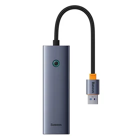 4in1 Hub Baseus UltraJoy USB-A į 4xUSB 3.0 (kosminis pilkas)