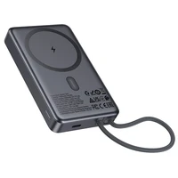 Išorinė baterija Power Bank Hoco Q44 20W Magnetic 10000mAh juoda