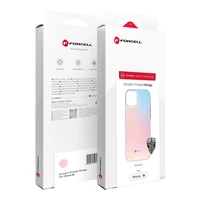 FORCELL F-PROTECT Mirage, karinio standarto išbandytas magnetinis dėklas telefonui IPHONE 16, rausvai mėlynas