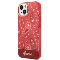 Guess GUHCP14MHGBNHR iPhone 14 Plus 6.7 "raudonas/raudonas kietas dėklas Bandana Paisley