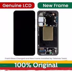 LCD ekranas suderinamas su Samsung S921 S24 su rėmeliu / Marble Grey / (atnaujintas: Telemax)