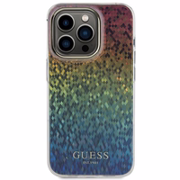 Guess IML Faceted Mirror Disco Iridescent dėklas telefonui iPhone 15 Pro – įvairiaspalvis