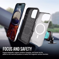 Dėklas Perfectionists Triangle Mag Case Apple iPhone 15 Pro sidabrinis