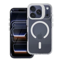Dėklas LENS MAG COVER suderinamas su MagSafe telefonui IPHONE 14 baltas