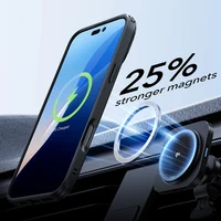 ESR Classic Hybrid Kickstand Halolock Magnetinis dėklas telefonui su stovu + grūdintas stiklas iPhone 16 Pro Max - pusiau skaidrus su juodu rėmeliu