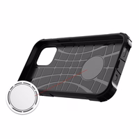 Hibridinis šarvuotas dėklas tvirtas apsauginis dėklas iPhone 12 Pro Max juodas