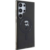 Karl Lagerfeld IML Ikonik magnetinis dėklas telefonui Samsung Galaxy S24 Ultra - juodas