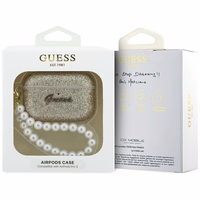 Guess Glitter Pearl Dirželis Dėklas for AirPods Pro 3 - auksinis