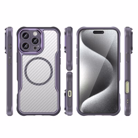 Leading Series Magnetinis silikoninis dėklas telefonui iPhone 16 Pro Max - violetinė