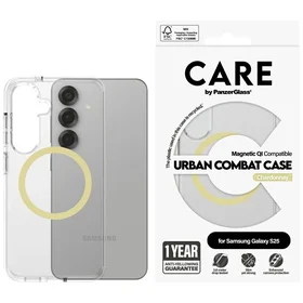 CARE by PanzerGlass Flagship Urban Combat Chardonnay QI dėklas Samsung Galaxy S25 - skaidrus