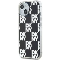 DKNY IML languotas mono raštas dėklas telefonui iPhone 15 Plus / 14 Plus - juodas
