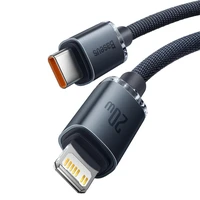 Baseus kabelis Crystal Shine USB-C - Lightning 1,2 m 20W juodas