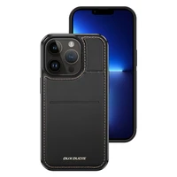 3in1 Piniginės dėklas su stovu iPhone 13 Pro MagSafe RFID Blokatorius Dux Ducis Rafi Mag - juodas