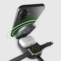 SBS 3-in-1 sulankstoma belaide ikrovimo stotele QI2 MFI - Made for iPhone - Juoda