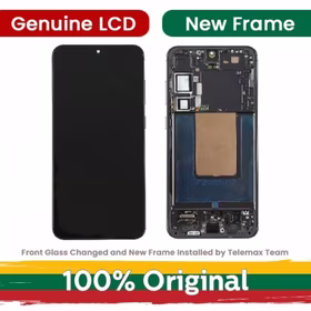 LCD ekranas suderinamas su Samsung S926 S24 Plus su rėmeliu / Marble Grey / (atnaujintas: Telemax)