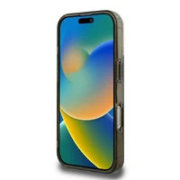 Guess IML 4G Background Magnetinis dėklas iPhone 16 Pro Max - rudas