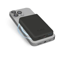 SBS TEBB5000MAG1CK Belaidė išorinė baterija 5000 mAh USB-C, suderinama su MagSafe - juoda