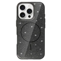 Magnetinis Itin Plonas Blizgus dėklas Iphone 13 Pro Max juoda