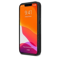 Mercedes dėklas telefonui iPhone 13 mini su sidabrinių žvaigždžių raštu, juodas