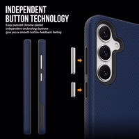 Dėklas Perfectionists Triangle Case Samsung A266 A26 5G tamsiai mėlynas