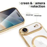 Tech-Protect MagFlex Magnetinis dėklas telefonui iPhone 17 Air - Skaidrus auksinis