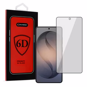 Tel Protect Full Glue 6D privatumo Grūdintas stiklas skirtas SAMSUNG GALAXY S26 ULTRA juodas (su pirštų atspaudų atrakinimu)