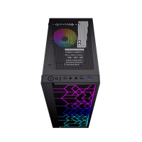 Gembird Fornax 2500 ARGB Gaming ATX kompiuterio dėklas, Midi Tower, apšvietimas, juodas