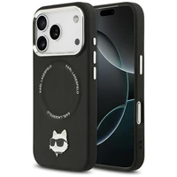 Karl Lagerfeld Choupette Pin Magnetinis dėklas telefonui iPhone 17 Pro - juodas