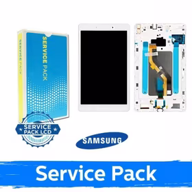 Ekranas skirtas Samsung T290 Tab A 8.0'' baltas su rėmeliu (Service Pack)