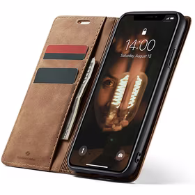Spacecase piniginės dėklas iPhone Xr šviesiai rudas