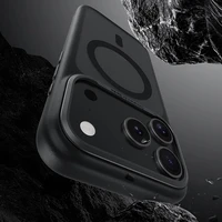 Benks magnetinis Mist dėklas su metalo rėmu 0067 iPhone 17 baltas (kamera valdymo mygtukas)