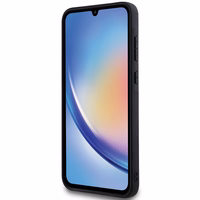 Karl Lagerfeld Fiksuotas Blizgus Ikonik Logotipas Metal Pin dėklas Samsung Galaxy A35 - juodas