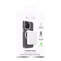 Puro Power Mag 5000mAh Išorinė baterija su Magnetiniu USB-C - Balta