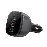 Acefast B14 automobilinis įkroviklis 165W 2x USB-C 1x USB-A - juodas
