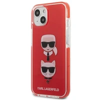 Karl Lagerfeld Karl & Choupette Head dėklas telefonui iPhone 13 mini - raudonas
