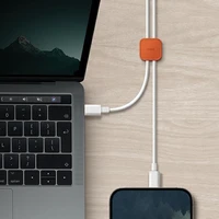 Uniq Pod lipnus kabelių tvarkytuvų rinkinys, 8 vnt., oranžinis