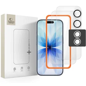 Tech-Protect Easy Set+ 3 vnt grūdintas stiklas iPhone 17 - skaidrus (m)