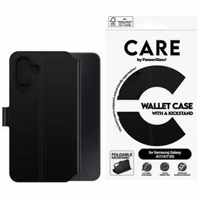 CARE by PanzerGlass Piniginė Dėklas M. Kickstand for Samsung Galaxy M17 5G / A17 / A17 5G - juodas