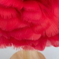 Stalo lempa prie lovos plunksna Art Deco raudona CBDPH