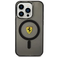 Ferrari FEHMP14XURKK iPhone 14 Pro Max 6.7" juodas kietas dėklas telefonui pusiau permatomas magnetinis (MagSafe)