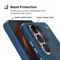 Speck Presidio2 Grip Magnet - Samsung Galaxy S26 Ultra MagSafe Case (Deep Sea/sidabrinis Metallic/Spell mėlynas)