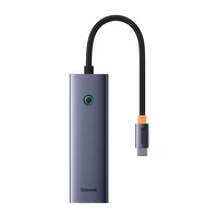 4in1 Hub Baseus UltraJoy USB-C į USB 3.0 (kosminis pilkas)